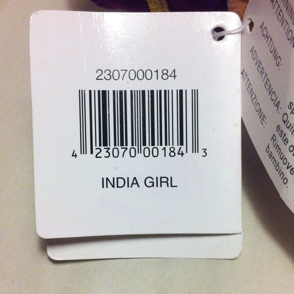 Vintage Disney Parks Disneyland it's a small world India Girl Bean Bag Plush - Picture 6 of 8